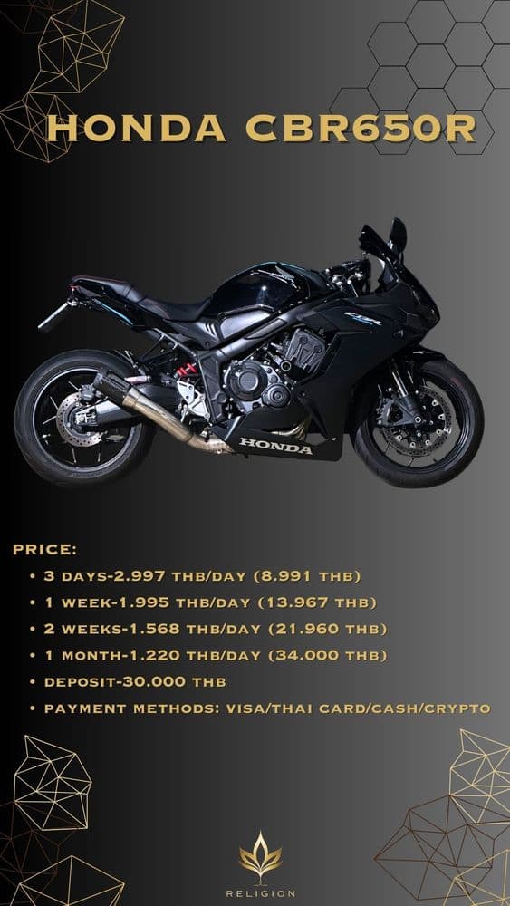Honda CBR650R rental in Phuket