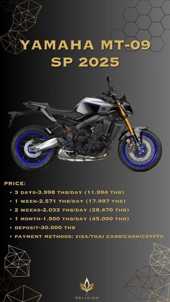 Yamaha MT_09_SP Black rental in Phuket